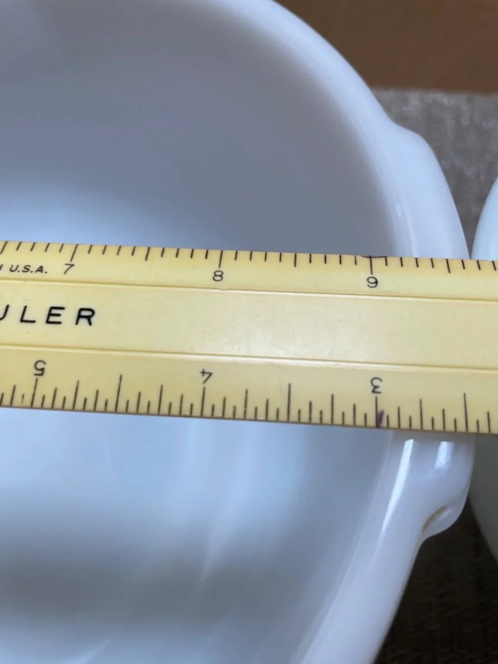 Fire-King White Milk Glass Mixing Bowl Set Made For Sunbeam & Hamilton Beach